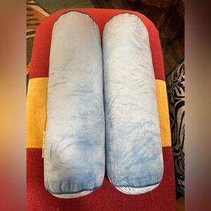 Set of 2 Light Blue Bolster Pillows From Pillowfort